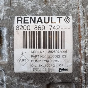 Renault Grand Scenic III, Renault Scenic III, Renault Megane III klímakompresszor (motorkód: M4RF711, M4R711)