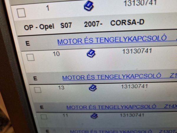 Opel Corsa D jobb motortartó bak (motorkód: Z13DTJ, Z13DTE, A13DTC, A13DTE)