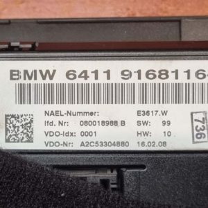 BMW E81, E82, E87, E88, E90, E91, E92, E93 fűtés / hűtés kapcsoló modul / klíma vezérlő panel