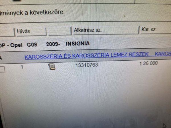 Opel Insignia A csomagtérajtó