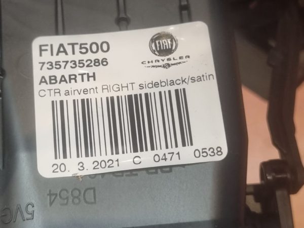FIAT ABARTH 500 / 595 / 695 Multifunkciós Kijelző Keret