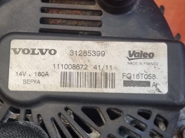 VOLVO S60 II, VOLVO V60, VOLVO V40 II, VOLVO V70 III Generátor (Motorkód: D4162T)